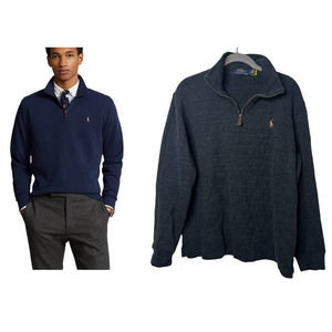 Polo Ralph Lauren Estate Rib double knit quarter zip pullover